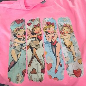 Pink XL tshirt with angels